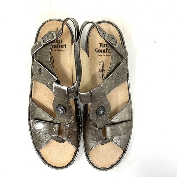 Finn Comfort Adana Leather Sandals Espresso - Picture 6 of 8